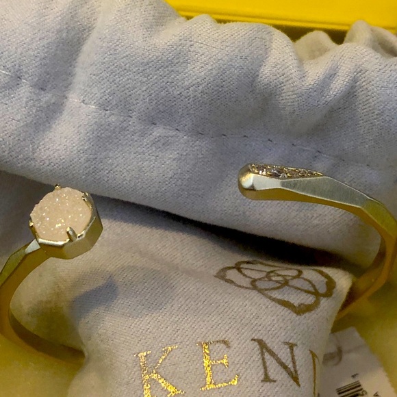 NWT Kendra Scott RARE & RETIRED Ashlee Bracelet Yellow Gold & Iridescent Drusy! - Picture 10 of 16